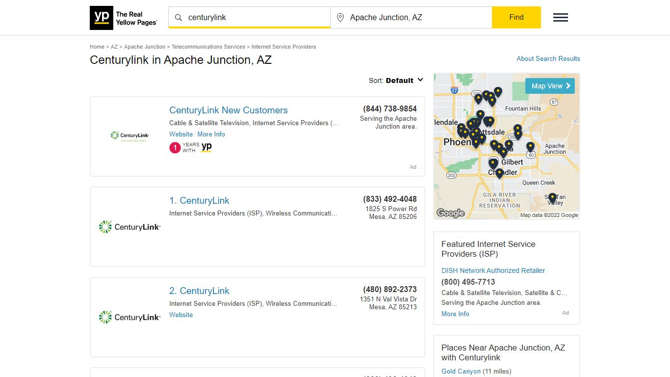 Centurylink Locations & Hours Near Apache Junction, AZ - YP.com