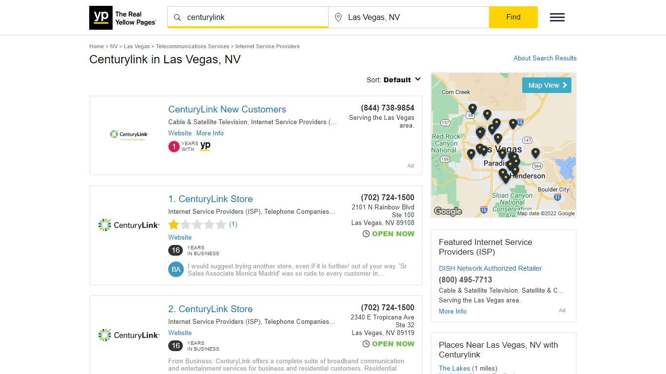 Centurylink Locations & Hours Near Las Vegas, NV - YP.com