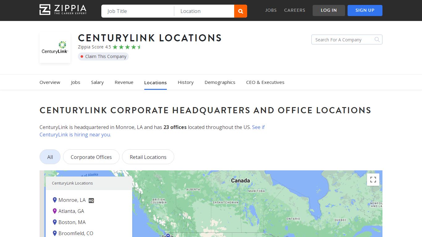 CenturyLink Office Locations and Headquarters: Monroe, LA - Zippia