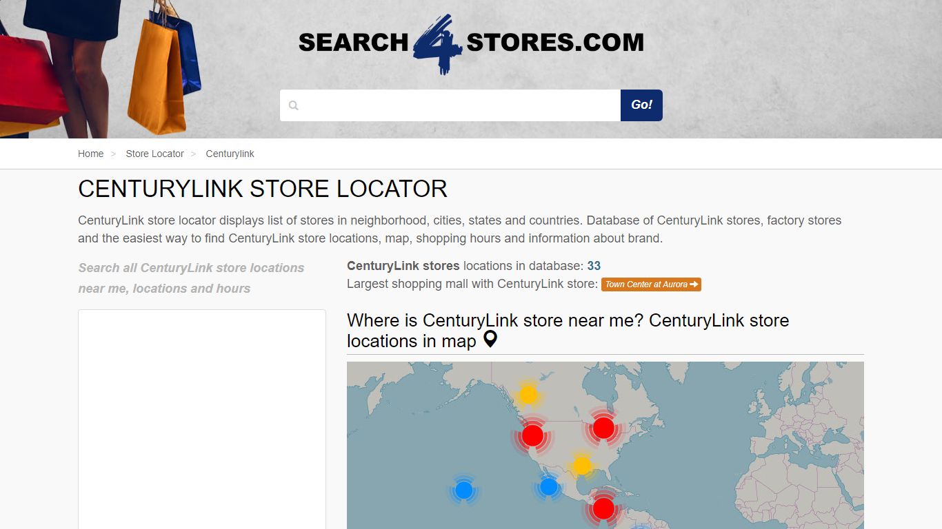 CenturyLink store locator - store near me, shopping hours