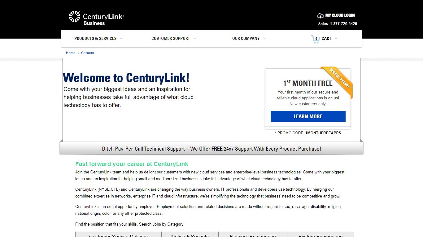 Careers | CenturyLink Marketplace